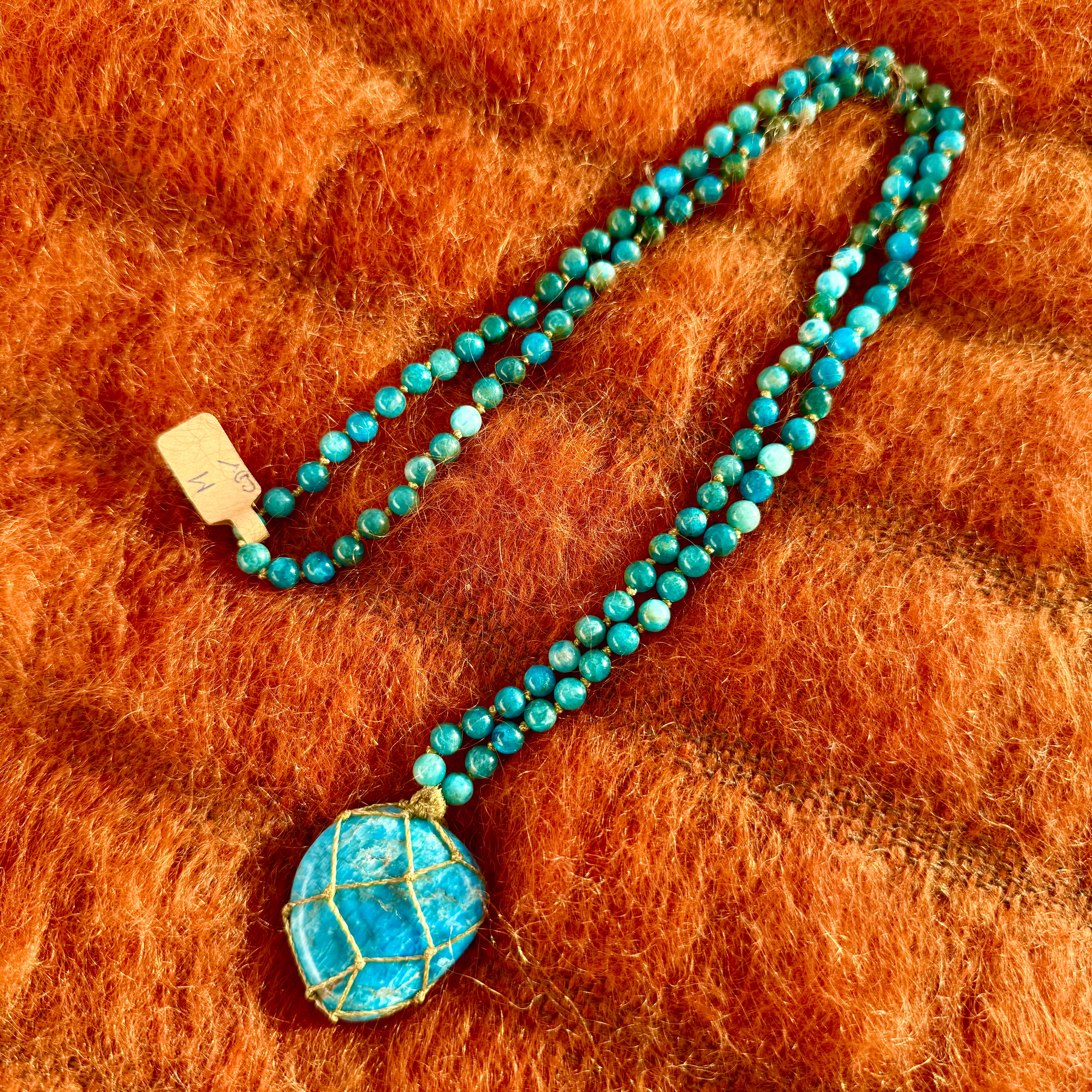 Sautoir Apatite Bleue M