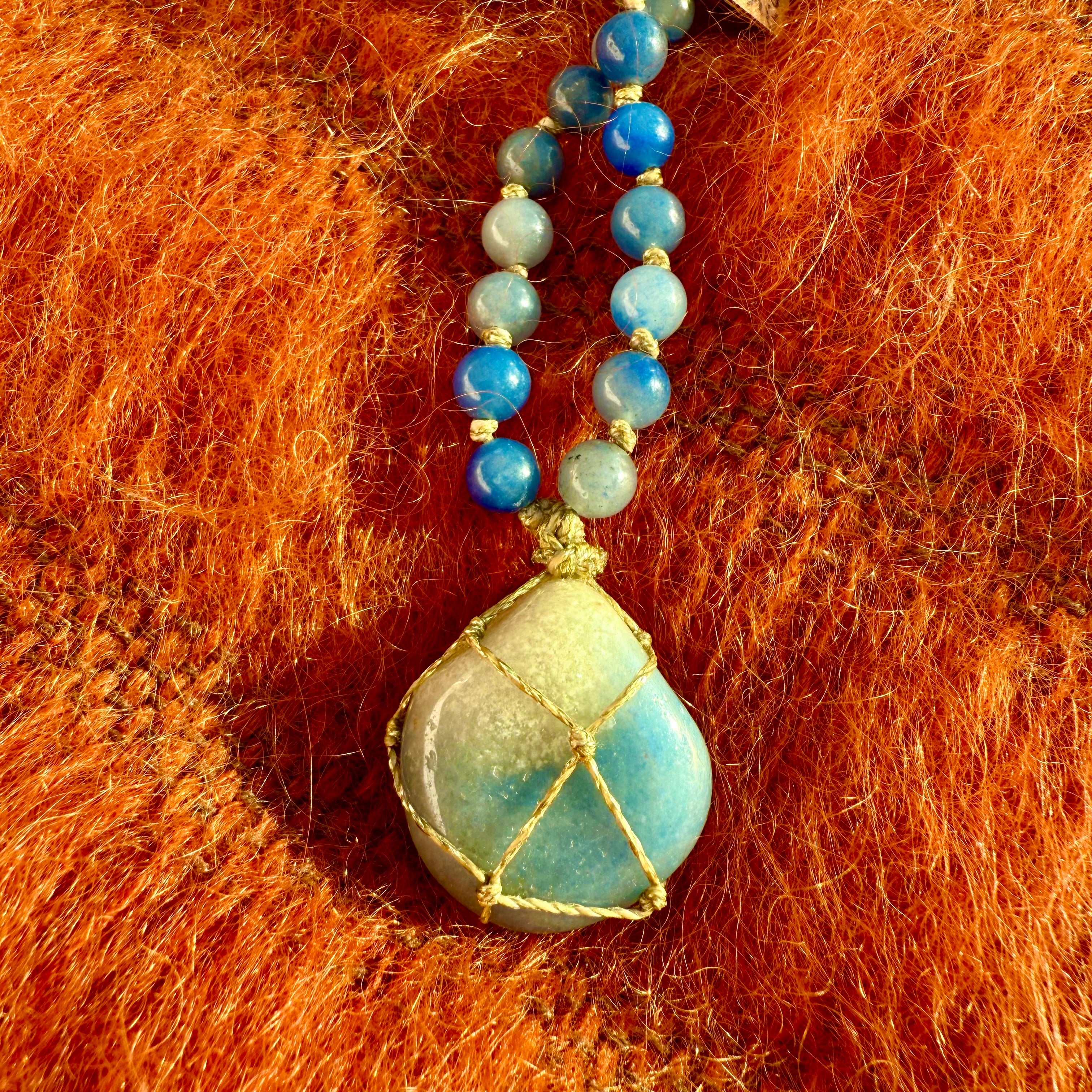 Sautoir Aventurine Bleue M