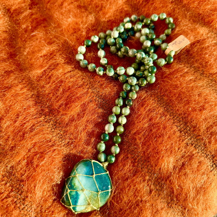 Sautoir Jaspe Verte XL