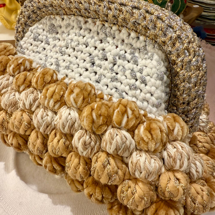 Sac chenille et lurex or