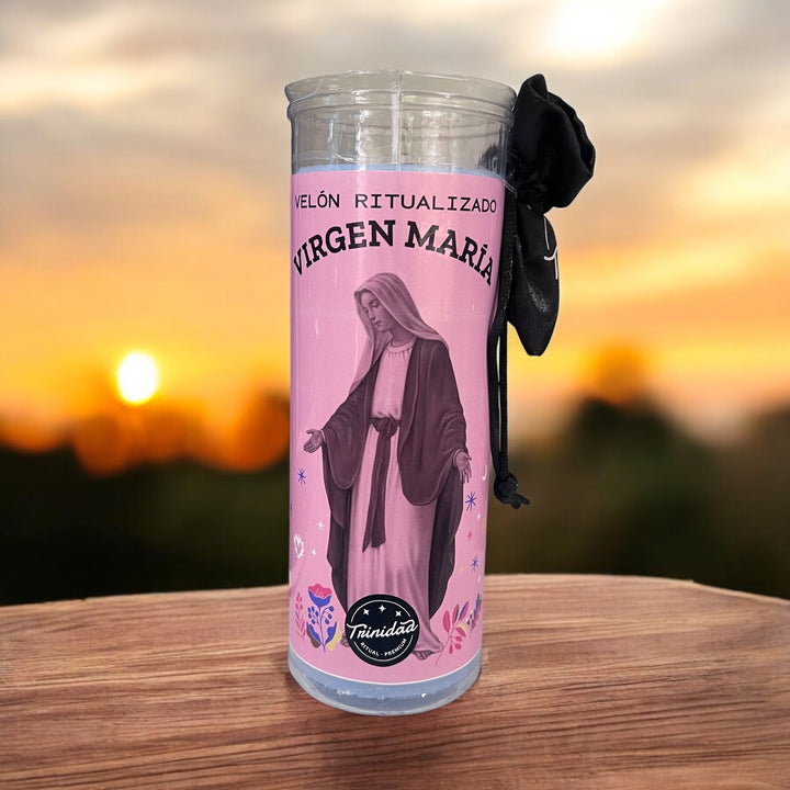 Bougie ritualisée Vierge Marie