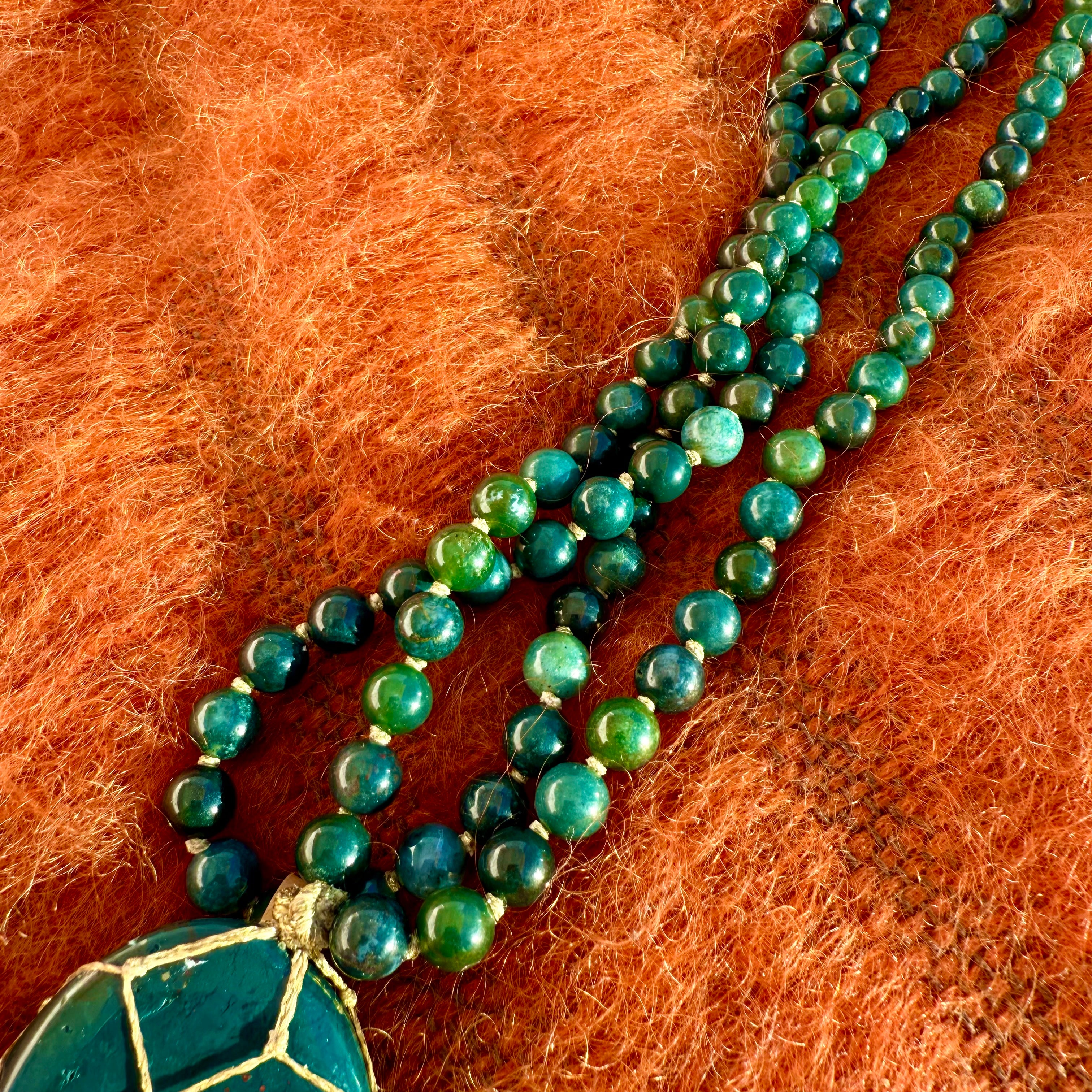 Sautoir Agate Mousse XL