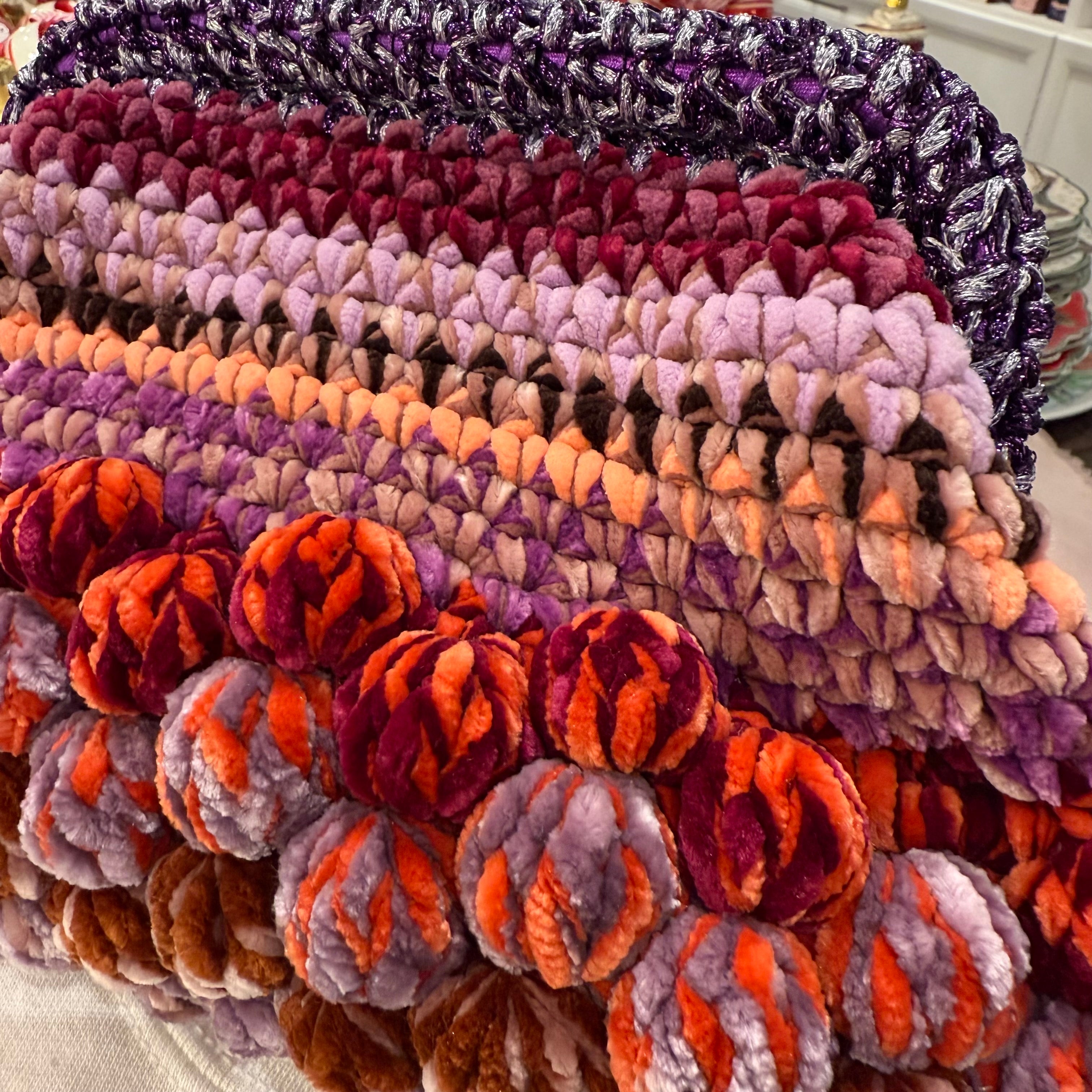 Sac chenille et lurex Violetta