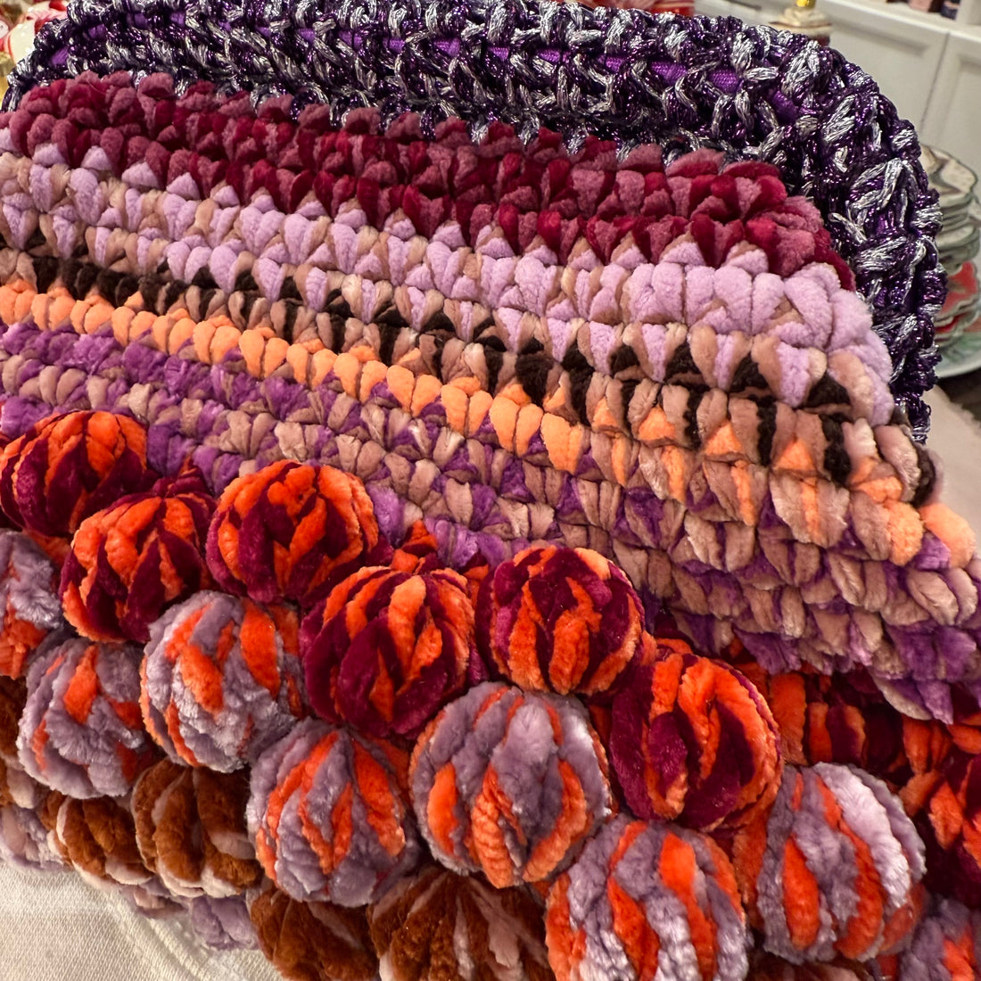 Sac chenille et lurex Violetta