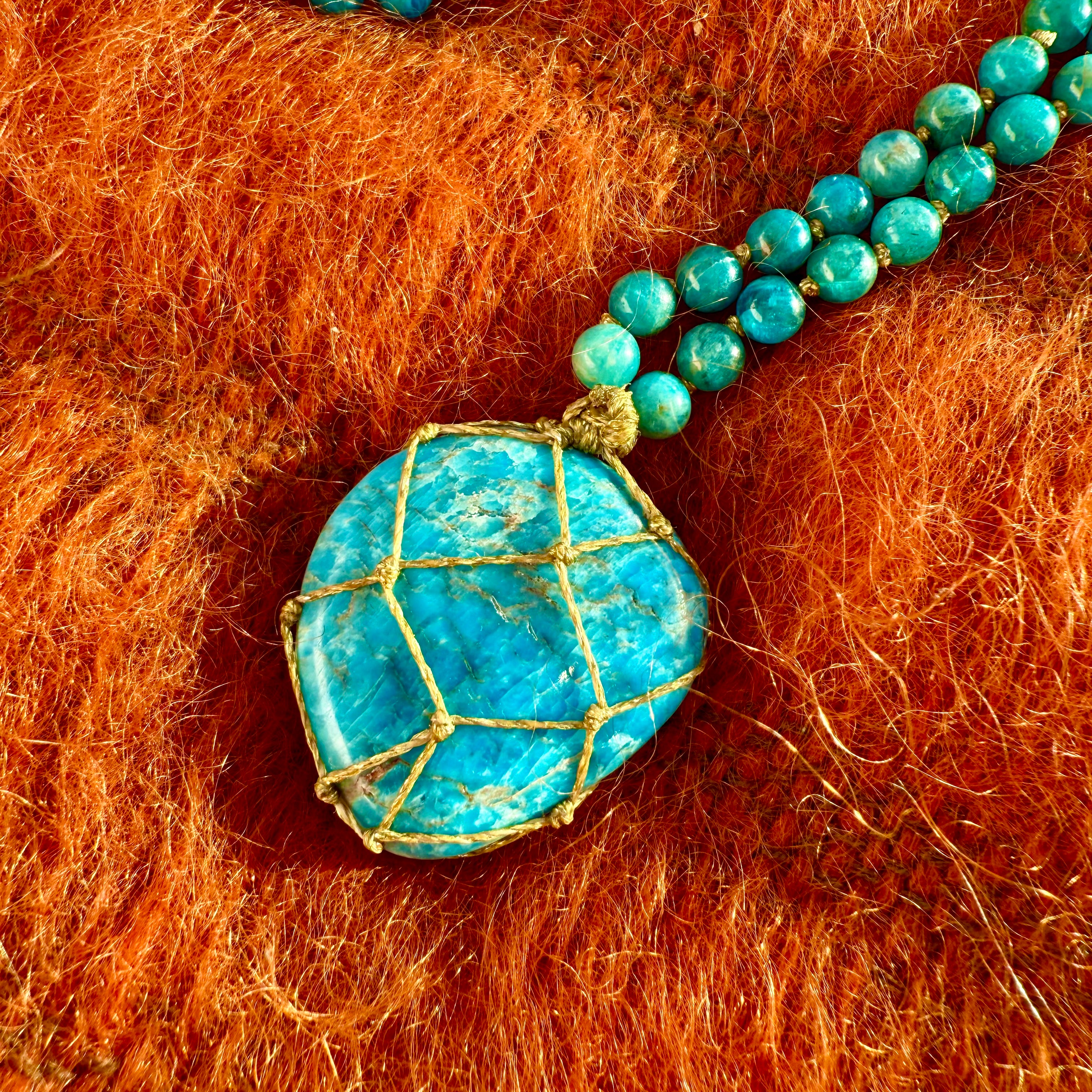 Sautoir Apatite Bleue M