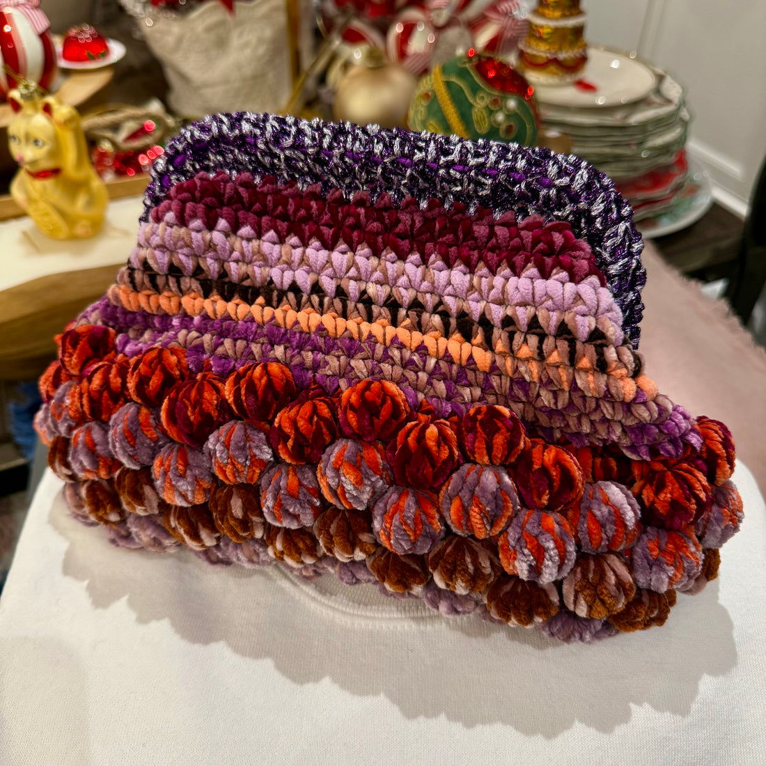 Sac chenille et lurex Violetta