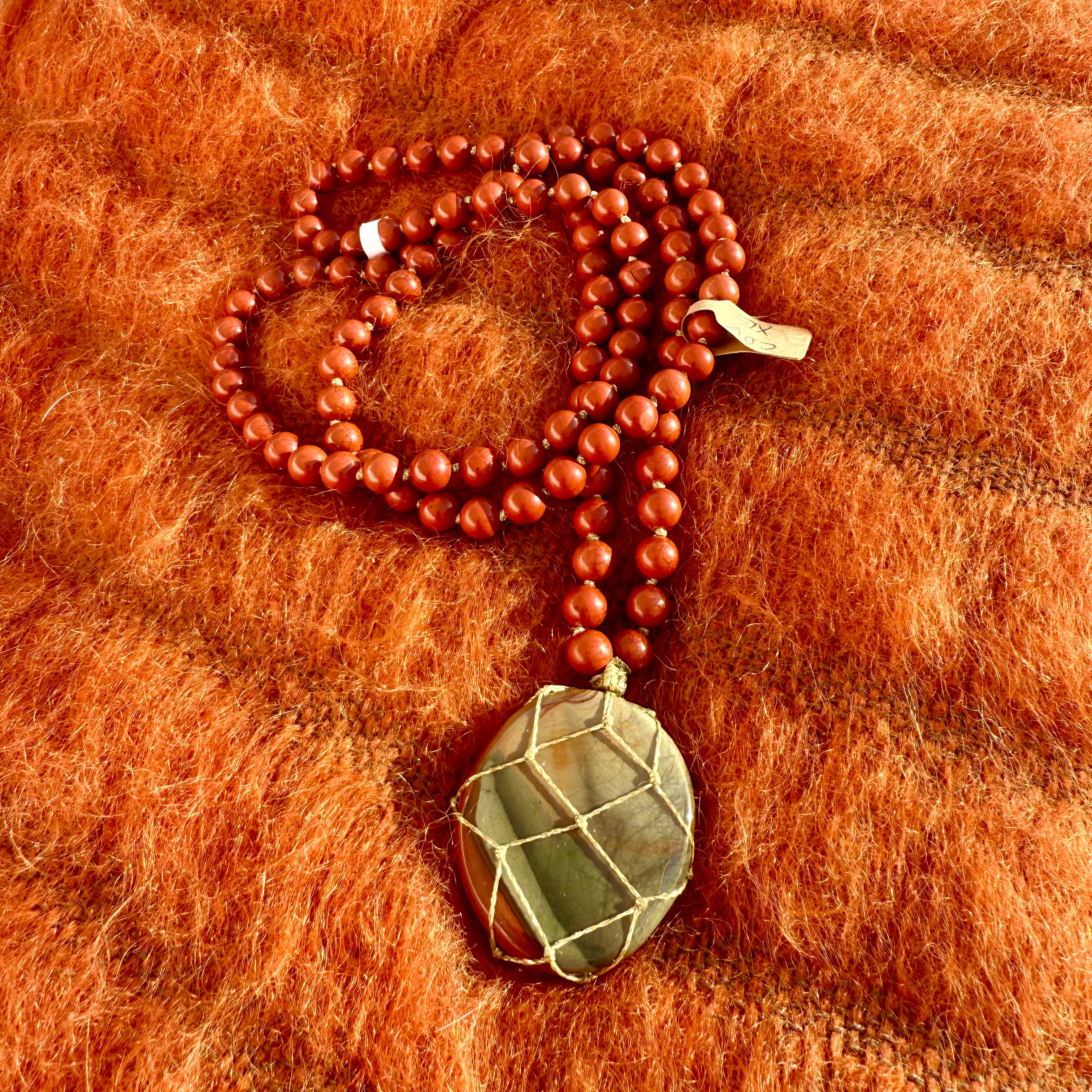 Sautoir Jaspe Rouge XL