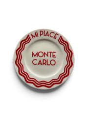 Assiette « Mi Piace Monte-Carlo » – Design Monaco, fabrication artisanale Italie