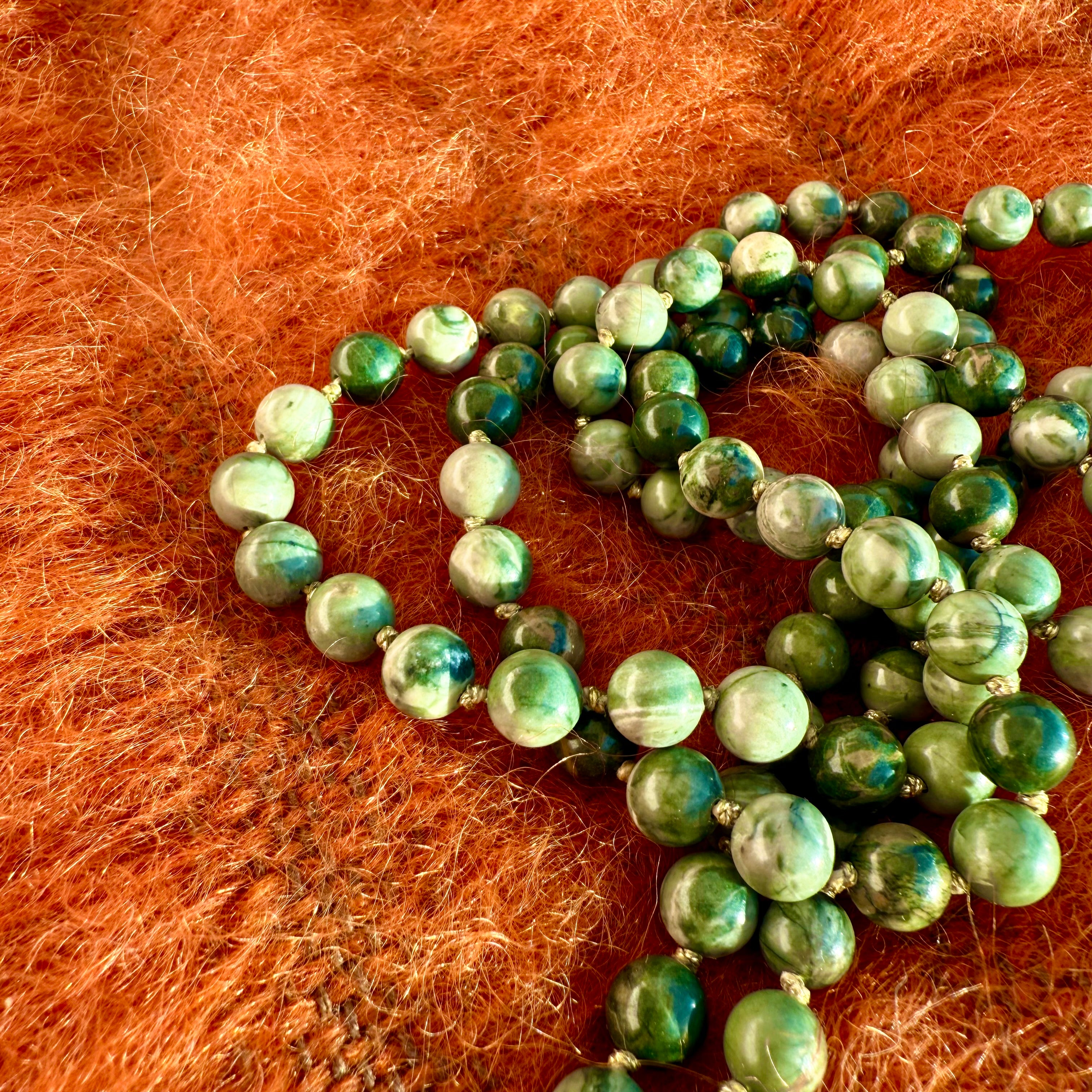 Sautoir Jaspe Verte XL