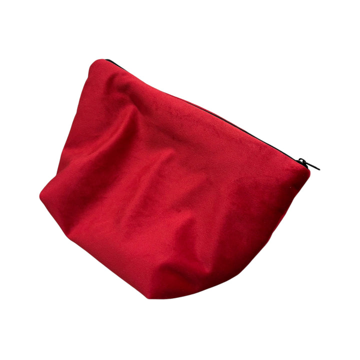 Pochette velour rouge