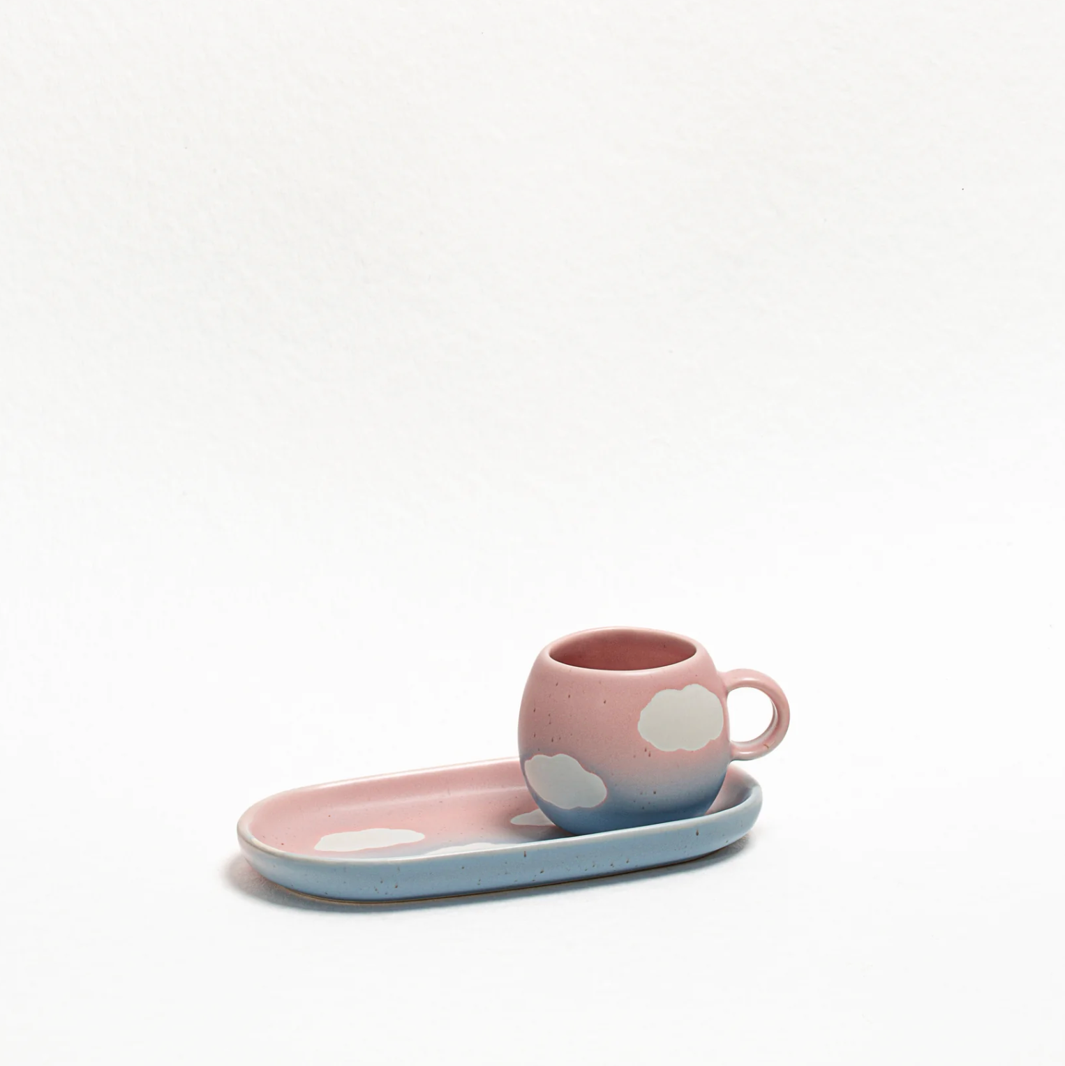 Tasse à café avec son plateau Cloud